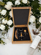 Personalised Mr & Mrs - Wedding - Wine Sommelier Set -Kit - Gift - Valentines - 5th Wood Anniversary - Bottle Opener - Wine - Prosecco