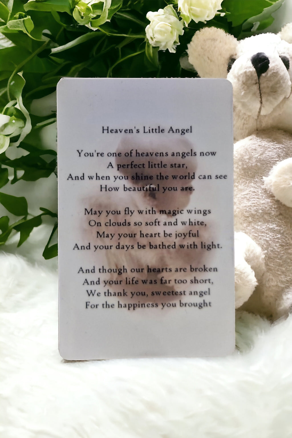 Personalised Baby Child Memorial Wallet - Purse card - Funeral - Anniversary - Memory - Sentimental - Gift - Thoughtful - Grave decor