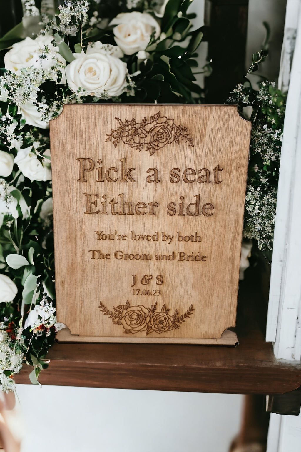 Personalised rustic wedding sign for seating - Unique - Display - Family - marriage sign - photography - flatlay - decoration -