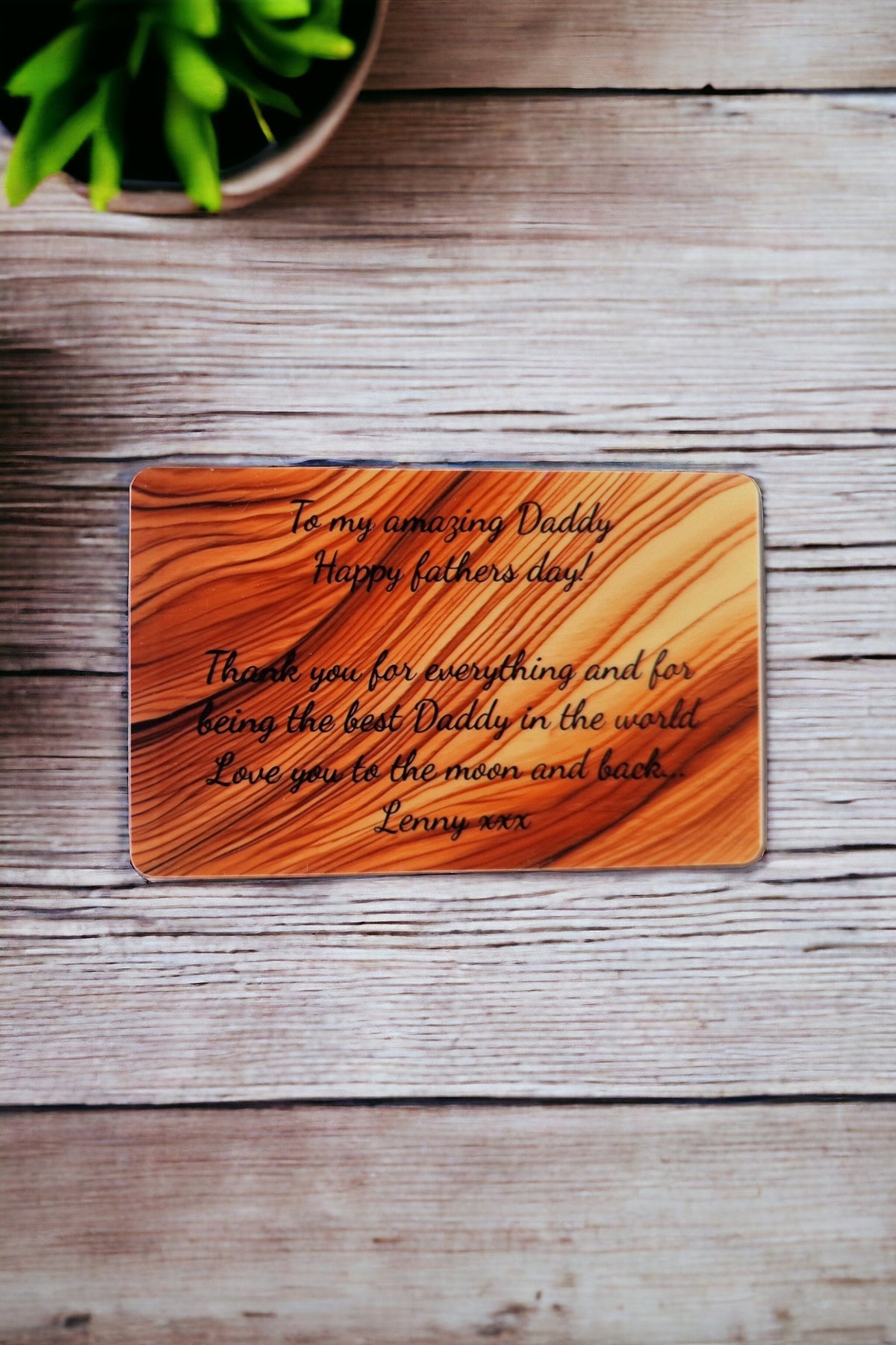 Personalised Baby Child Child Fathers day Keepsake Wallet - Purse card - Dad - Anniversary - Memory - Sentimental - Gift - Thoughtful