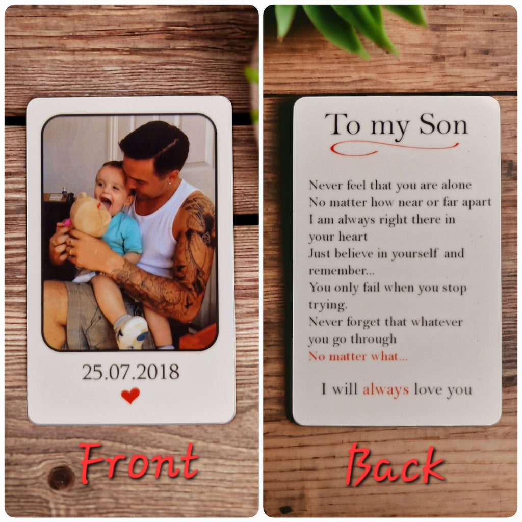 Personalised Baby Child Child Fathers day Keepsake Wallet - Purse card - Dad - Anniversary - Memory - Sentimental - Gift - Thoughtful
