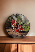 Personalised vinyl record Clock - your own image - gift - Display - Man Cave - Bar - Decor - made with re-purposed vinyl records - quartz