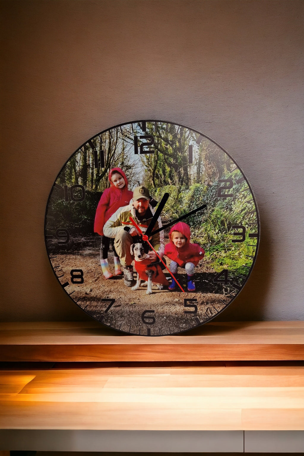 Personalised vinyl record Clock - your own image - gift - Display - Man Cave - Bar - Decor - made with re-purposed vinyl records - quartz