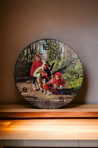 Personalised vinyl record Clock - your own image - gift - Display - Man Cave - Bar - Decor - made with re-purposed vinyl records - quartz