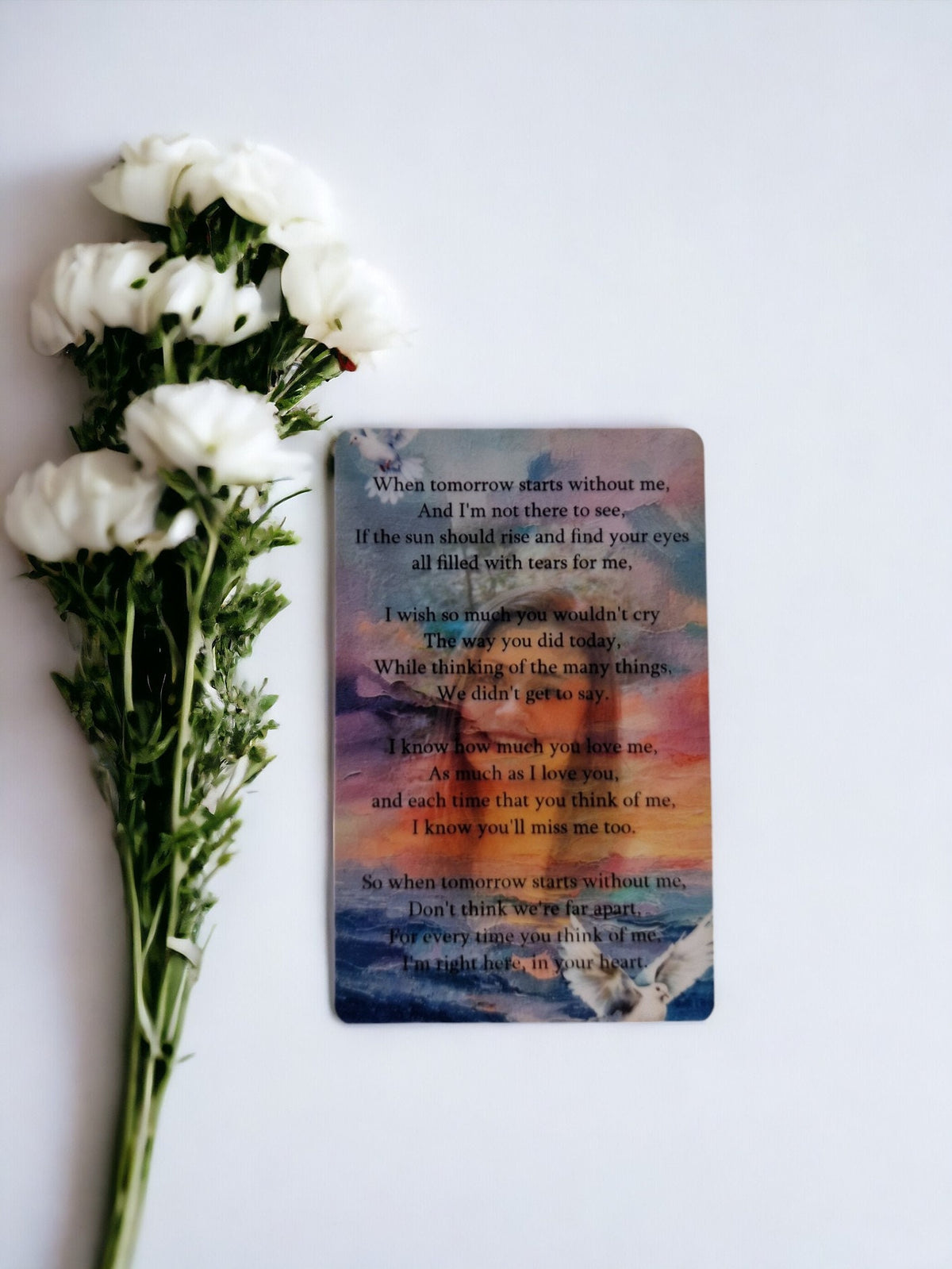 Personalised Memorial Wallet - Purse card - Funeral - Anniversary - Memory - Sentimental - Gift - Thoughtful -Present - Grave decor BULK BUY
