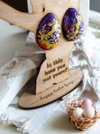 Adult Easter Gift - Personalised Novelty boobs egg holder - Funny, prank, joke, stand, valentines day, birthday present, hen, stag, adult