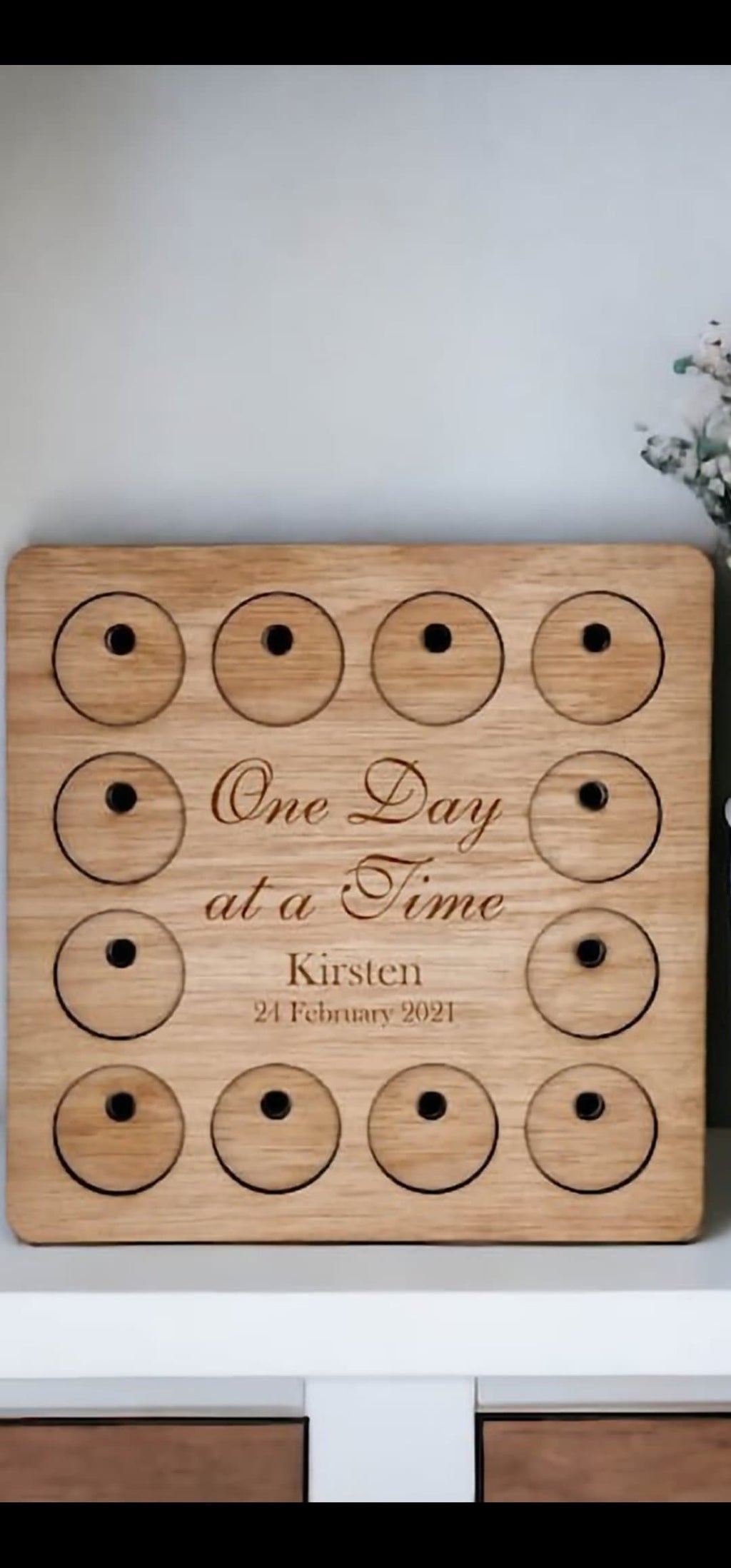 Personalised Recovery Token Display - Chips - Personalized Serenity Prayer Recovery Chip Holder - AA display - Holder - Serenity prayer