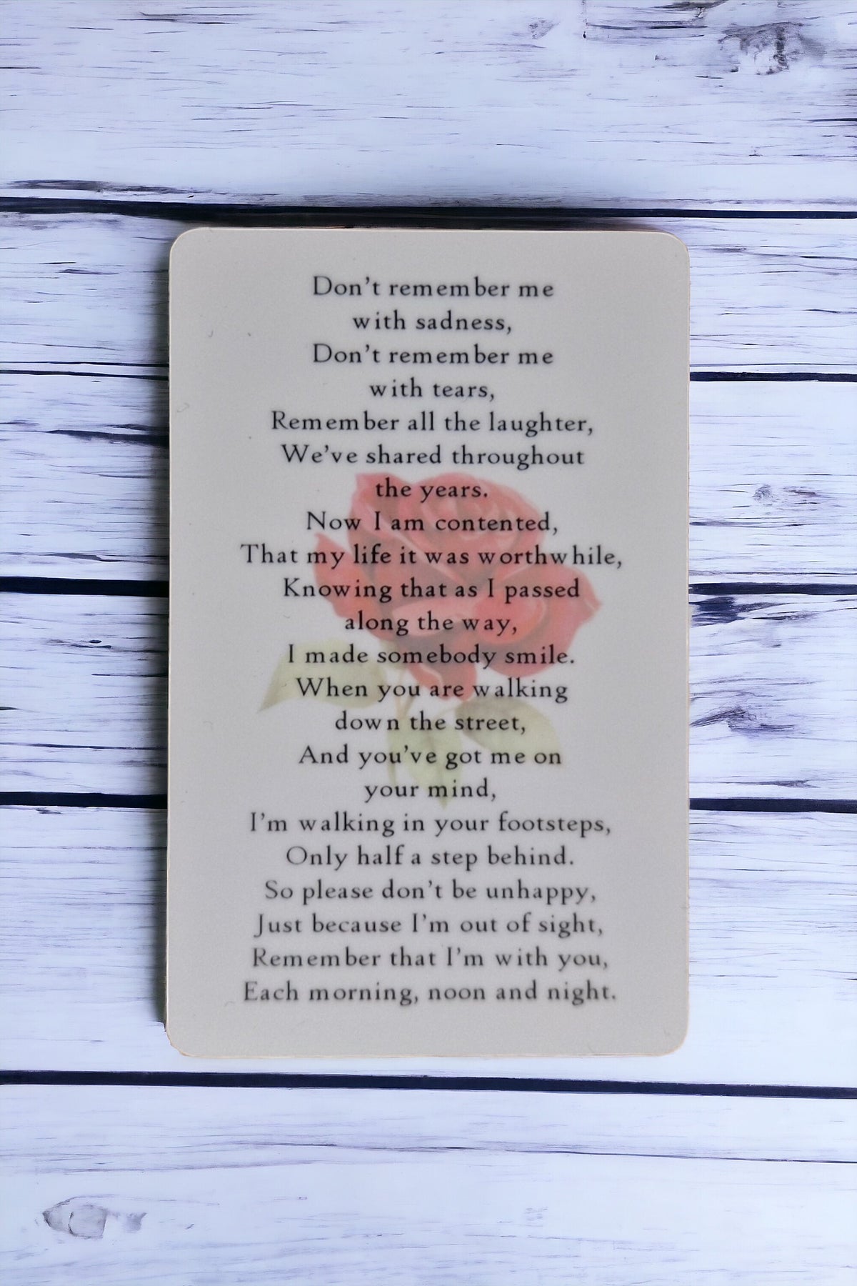 Personalised Memorial Wallet - Purse card - Funeral - Anniversary - Memory - Sentimental - Gift - Thoughtful -Present - Grave decor - Unique
