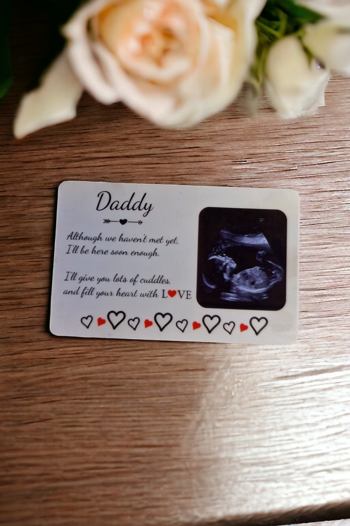 Personalised Baby Child Child Fathers day Keepsake Wallet - Purse card - Dad - Anniversary - Memory - Sentimental - Gift - Thoughtful