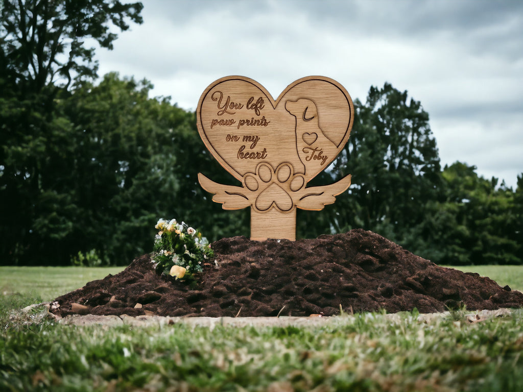 Personalised pet memorial grave markers - Stake - Garden shrine - Dog - Cat - Puppy - Anniversary - Remembering - Spike - Urn - Cremation