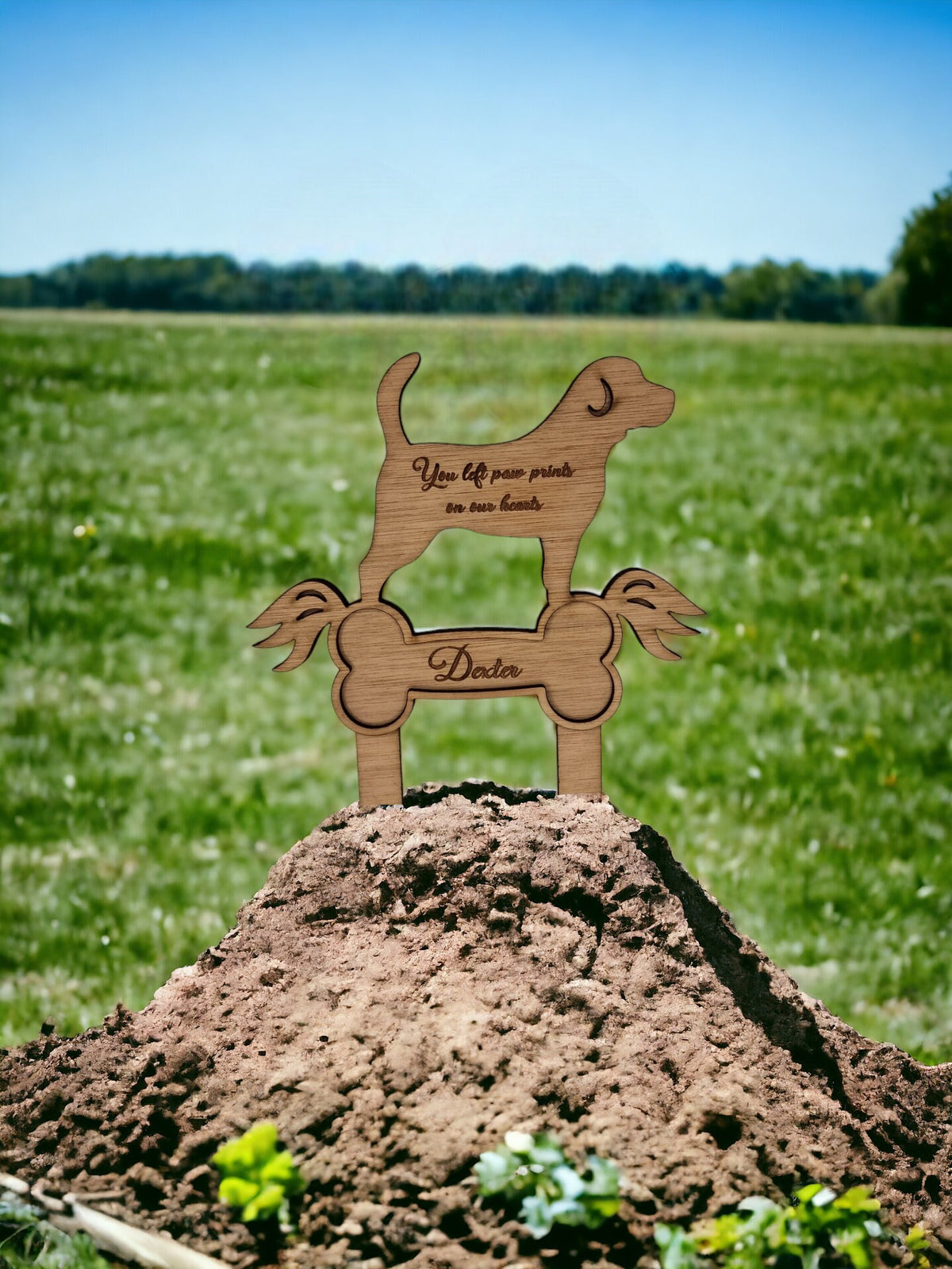 Personalised pet memorial grave markers - Stake - Garden shrine - Dog - Cat - Puppy - Anniversary - Remembering - Spike - Urn - Cremation