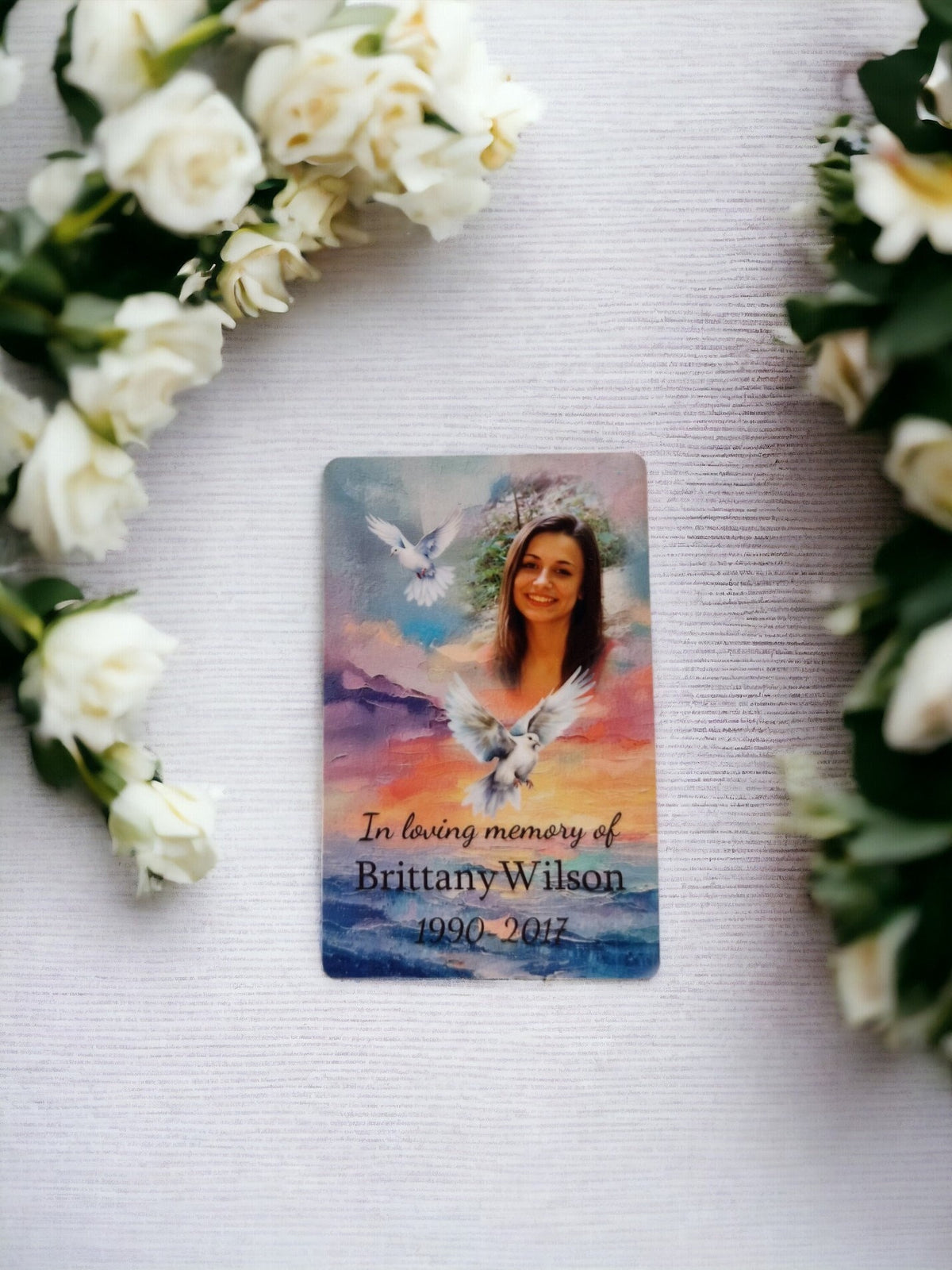 Personalised Memorial Wallet - Purse card - Funeral - Anniversary - Memory - Sentimental - Gift - Thoughtful -Present - Grave decor BULK BUY