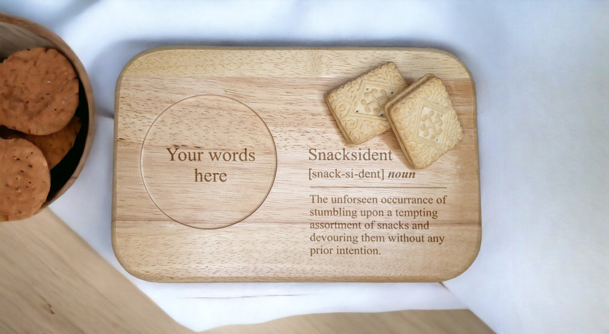 Personalised tea or coffee and biscuit board - Choice of wording - Gift - Present - For him - For her - Tray - Unique - Bespoke - Beer -wine