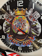 Motorbike Clock - superbike - Offroad - Bike - Crosser - Scrambler - Display - Man Cave - Bar - Decor - made with re-purposed vinyl records