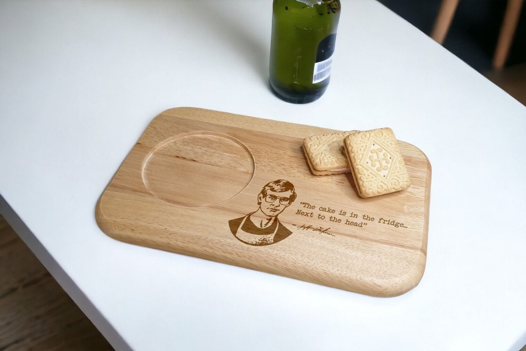 Jeffrey Dahmer tea or coffee and biscuit board - Novelty - Gift - Present - For him - For her - Tray - Unique - Bespoke - Beer -wine - Bar