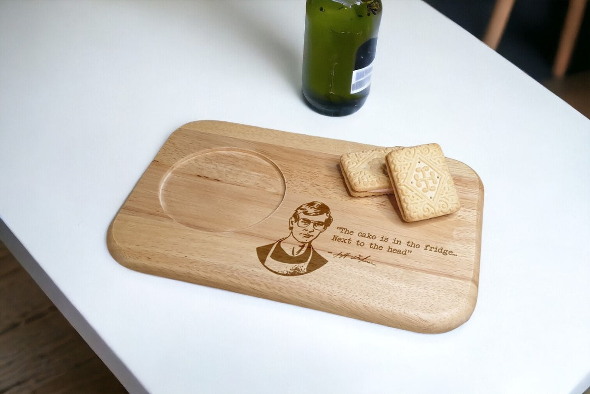 Jeffrey Dahmer tea or coffee and biscuit board - Novelty - Gift - Present - For him - For her - Tray - Unique - Bespoke - Beer -wine - Bar