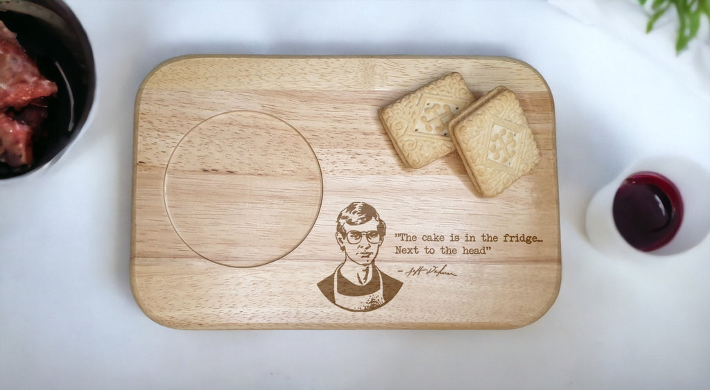 Jeffrey Dahmer tea or coffee and biscuit board - Novelty - Gift - Present - For him - For her - Tray - Unique - Bespoke - Beer -wine - Bar