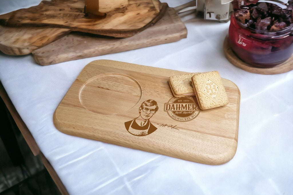 Jeffrey Dahmer tea or coffee and biscuit board - Novelty - Gift - Present - For him - For her - Tray - Unique - Bespoke - Beer -wine - Bar