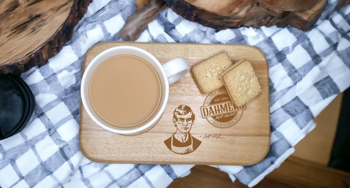 Jeffrey Dahmer tea or coffee and biscuit board - Novelty - Gift - Present - For him - For her - Tray - Unique - Bespoke - Beer -wine - Bar