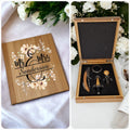 Personalised Mr & Mrs - Wedding - Wine Sommelier Set -Kit - Gift - Valentines - 5th Wood Anniversary - Bottle Opener - Wine - Prosecco