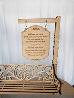 Personalised Wedding Memorial Centrepiece Candle Display - Bench - Save a seat - Wedding Decor - Bride - Groom - Keepsake - Remembrance