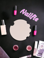 Acrylic Nailfie Nail Technician Prop - Acrylic Nail Prop Disc - Flat lay - Photo Prop - Salon Display - Accessory - Showcase - Varnish