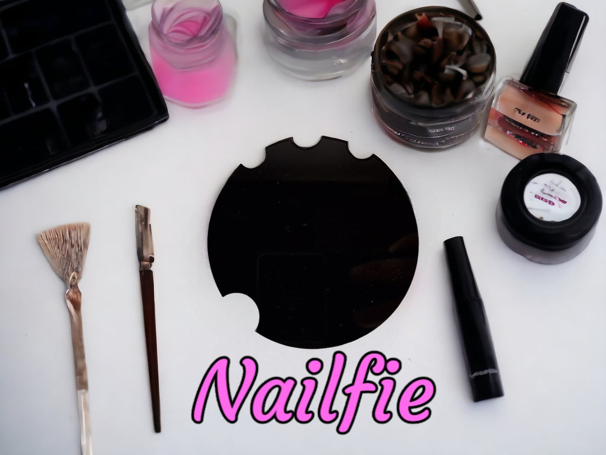 Acrylic Nailfie Nail Technician Prop - Acrylic Nail Prop Disc - Flat lay - Photo Prop - Salon Display - Accessory - Showcase - Varnish