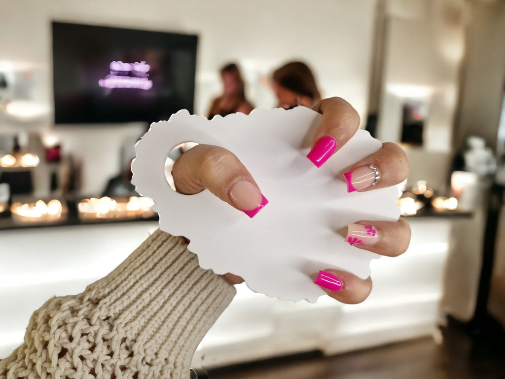 Acrylic Nailfie Nail Technician Prop - Acrylic Nail Prop Disc - Flat lay - Photo Prop - Salon Display - Accessory - Showcase - Varnish