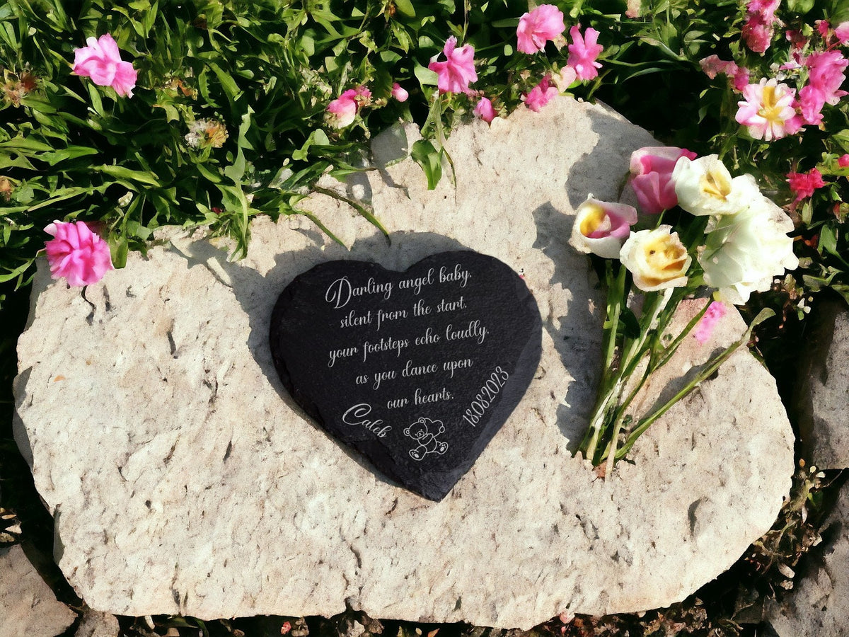 Baby - Child Memorial Grave Decoration, memorial slate, indoor or outdoor, Grave marker - Anniversary - Decor - Garden - Stake - Plaque