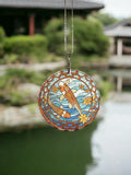 Glass Diamond Cut edge Carp SunCatcher Ornament - Bauble - Decoration - Stocking filler - Stained Glass - Gift - Present - Koi Pond - Jap