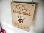 Personalised Preschool Handprint sign - Perfect keepsake - Frame - Unique - Bespoke - Paint - memory - Fathers day - Home decor - Unique