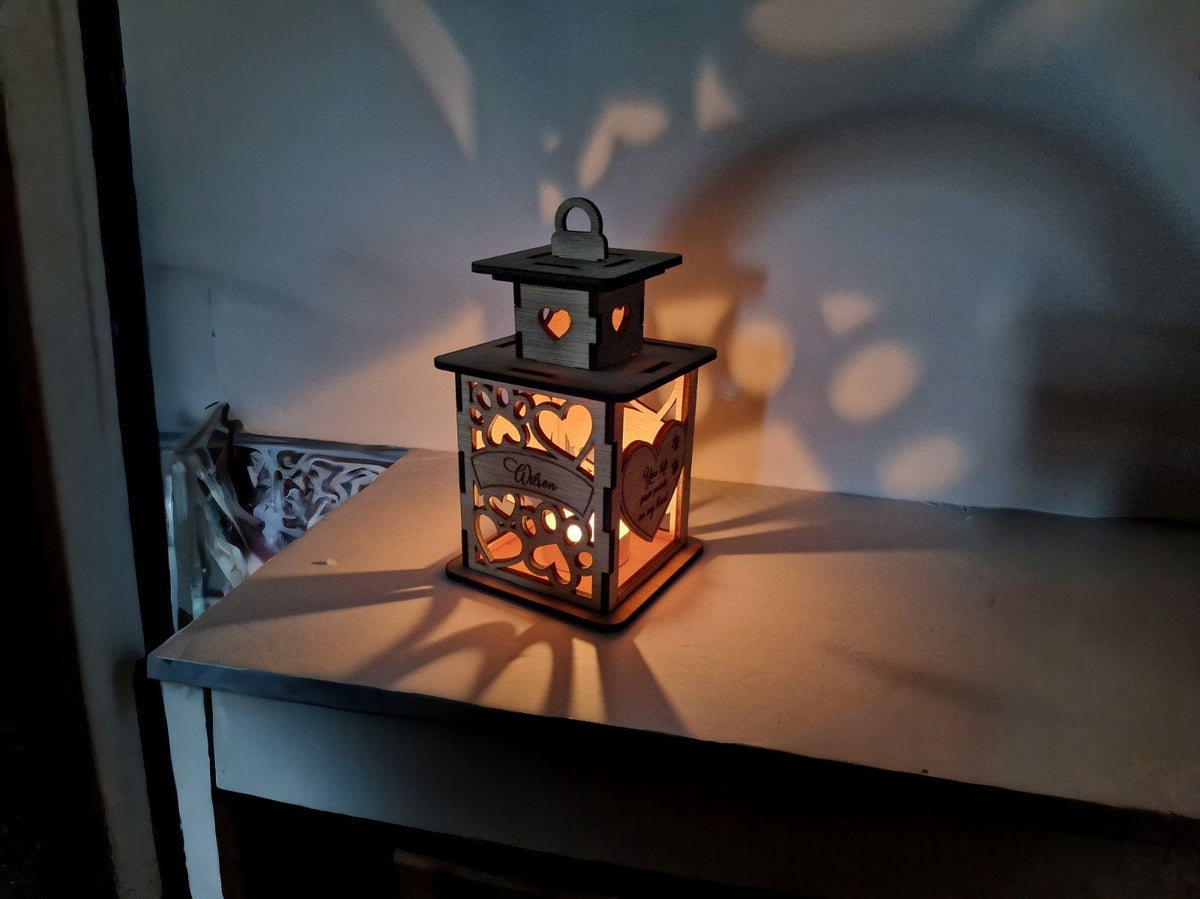 Personalised pet memorial lantern - Stunning remembrance item - Display - Memories - Dog - Cat - Anniversary of death - Funeral - Urn