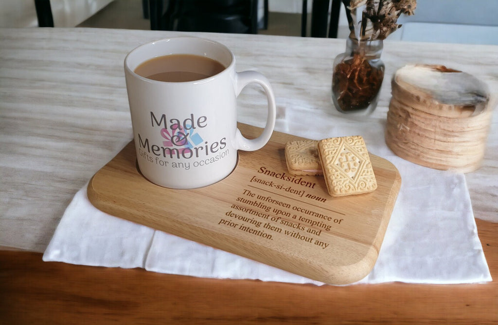Personalised tea or coffee and biscuit board - Choice of wording - Gift - Present - For him - For her - Tray - Unique - Bespoke - Beer -wine