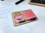 Personalised wooden Teacher post it note station - Appreciation gift - Thank you present - graduation - teaching - Ornament - end of term