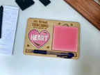 Personalised wooden Teacher post it note station - Appreciation gift - Thank you present - graduation - teaching - Ornament - end of term