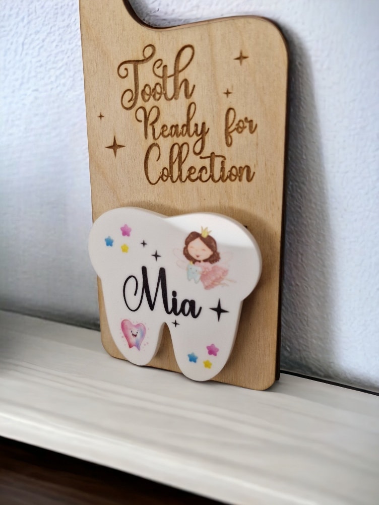 Personalised Tooth fairy - Childs lost tooth - Coin - Tooth pouch - lovely keepsake - great gift for baby shower - christening - birth day