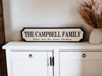 Personalised Family Name Sign - gift - Decoration - Plaque - Street sign - Railway - New couple - Gift - Present - Marriage - Train station