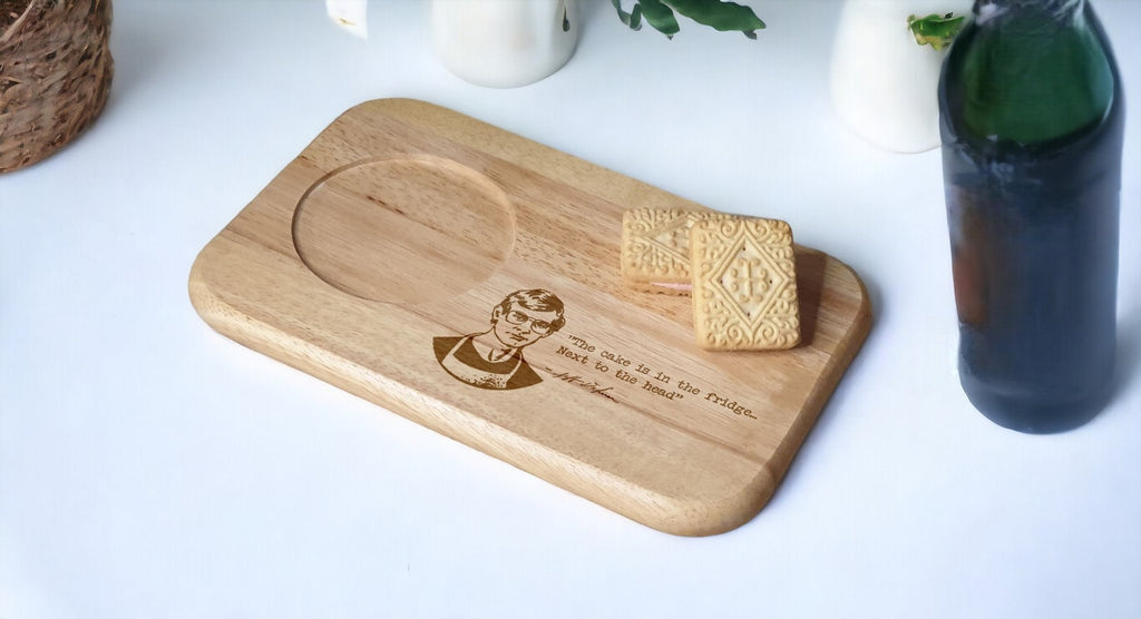 Jeffrey Dahmer tea or coffee and biscuit board - Novelty - Gift - Present - For him - For her - Tray - Unique - Bespoke - Beer -wine - Bar