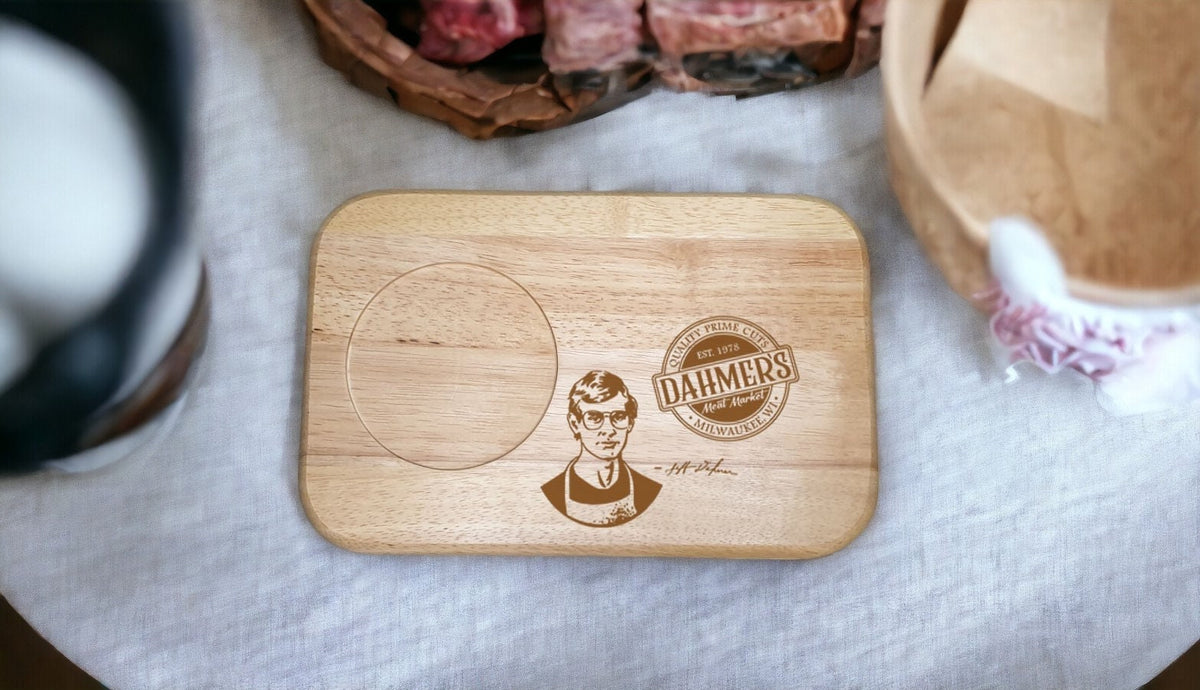 Jeffrey Dahmer tea or coffee and biscuit board - Novelty - Gift - Present - For him - For her - Tray - Unique - Bespoke - Beer -wine - Bar