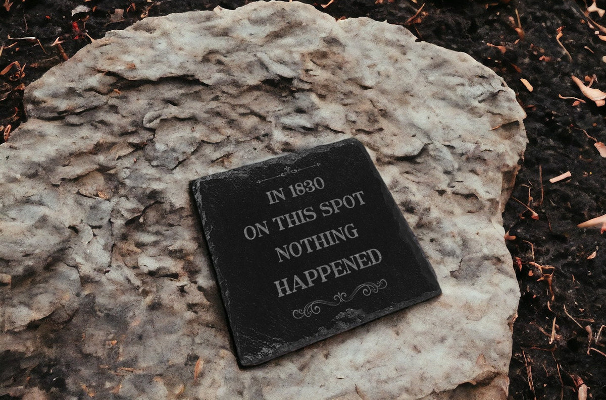 On this day nothing happened sign - Plaque - Garden - Decor - Mothers - Birthday -Fathers - Coffee- Bar - Man cave - Novelty - Yard art