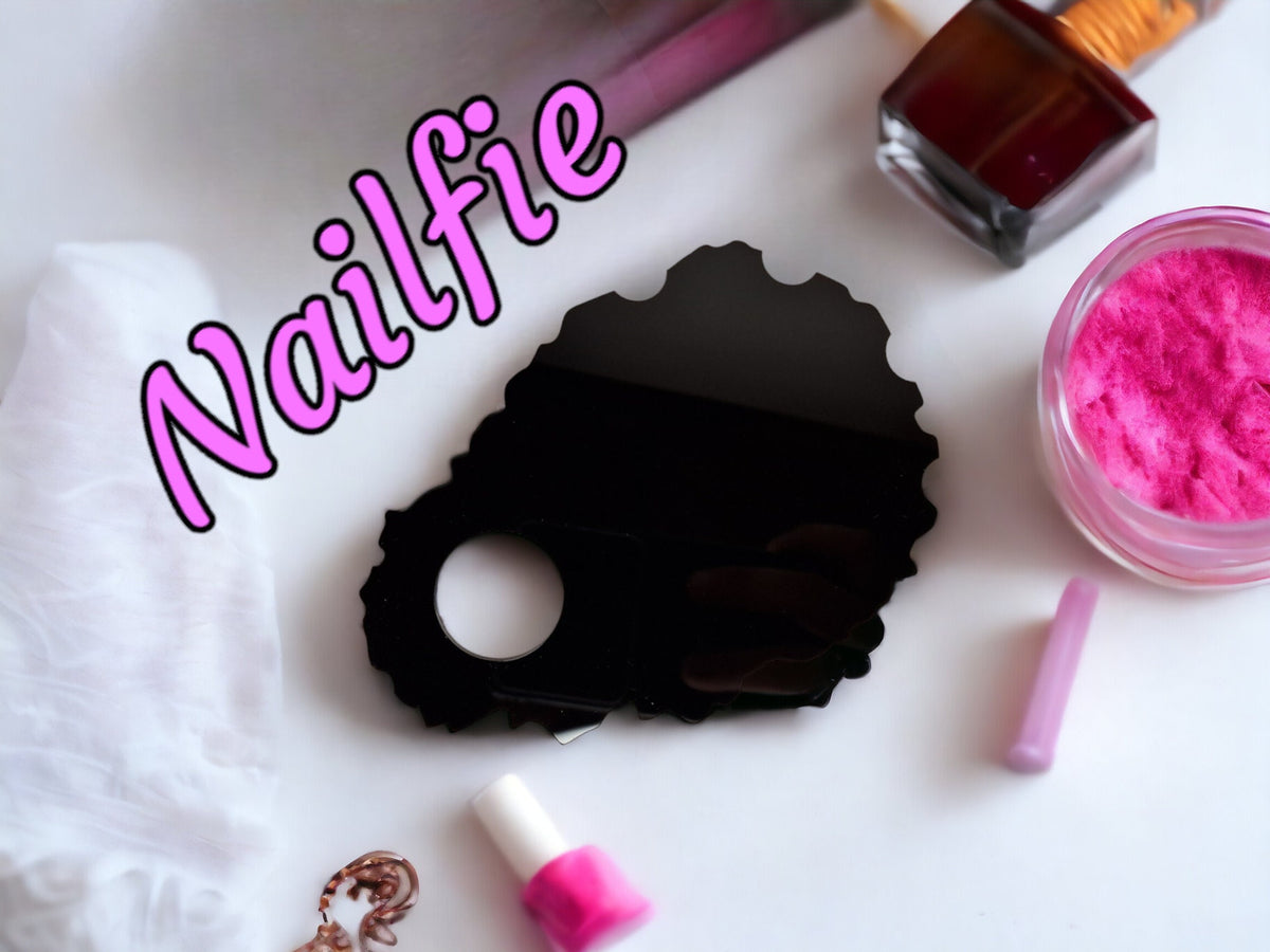 Acrylic Nailfie Nail Technician Prop - Acrylic Nail Prop Disc - Flat lay - Photo Prop - Salon Display - Accessory - Showcase - Varnish