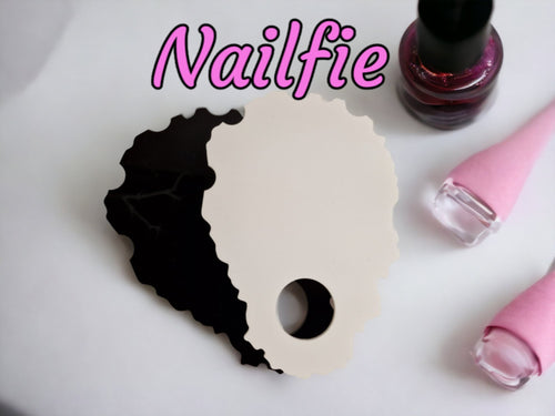 Acrylic Nailfie Nail Technician Prop - Acrylic Nail Prop Disc - Flat lay - Photo Prop - Salon Display - Accessory - Showcase - Varnish