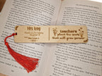 personalised wooden bookmark - Teacher thank you gift - graduation - Teacher - teaching - thank you gift - end of term present.