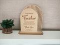 Personalised wooden Teacher Trophy - Appreciation gift - Thank you present - graduation - teaching - Ornament - end of term present - Decor