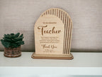 Personalised wooden Teacher Trophy - Appreciation gift - Thank you present - graduation - teaching - Ornament - end of term present - Decor