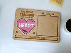 Personalised wooden Teacher post it note station - Appreciation gift - Thank you present - graduation - teaching - Ornament - end of term