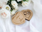 Personalised Ring Box - Ceremony - Best man - Hearth - Wooden engraved - Rustic Wedding - Sentimental keepsake - Something new - Page boy