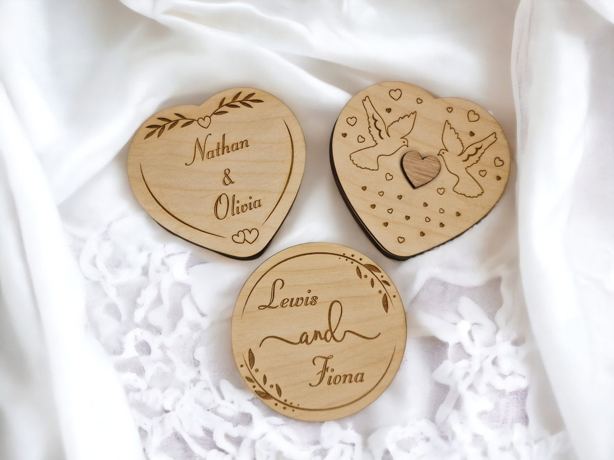Personalised Ring Box - Ceremony - Best man - Hearth - Wooden engraved - Rustic Wedding - Sentimental keepsake - Something new - Page boy