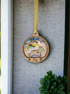 Personalised Pet Dog Memorial bauble - Decoration - Anniversary - Gift - Present - Rainbow bridge - keepsake - memory - Urn - Cremation