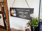 Personalised Welcome Family Name sign decoration - Printed onto high quality Welsh slate - Fun home gift - House warming - Any name